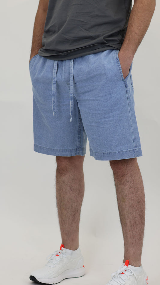 M2 Melbourne Unisex Shorts Lt Blue Stone Wash