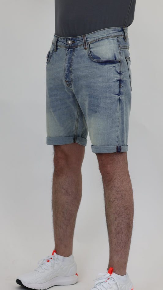 RF 767 Lt Blue Unisex Denim Short