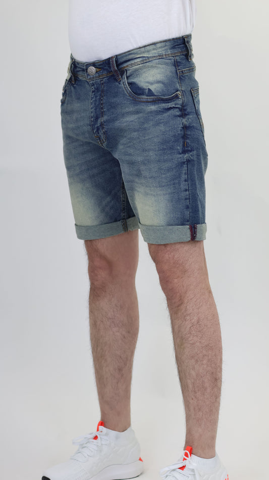 RF 767 Mid Blue Unisex Denim Short