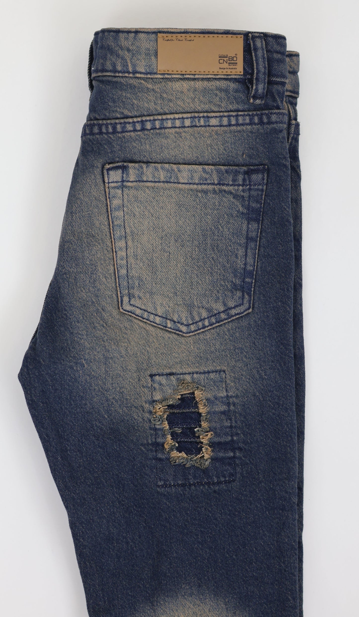 K27 Melbourne Junior Street Jeans Comfort Stretch Dirty Blue