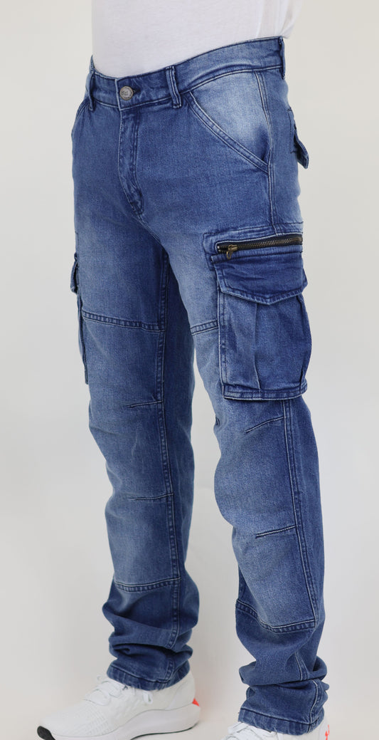 M7 Melbourne Men's Baggy Cargo Rigid Denim