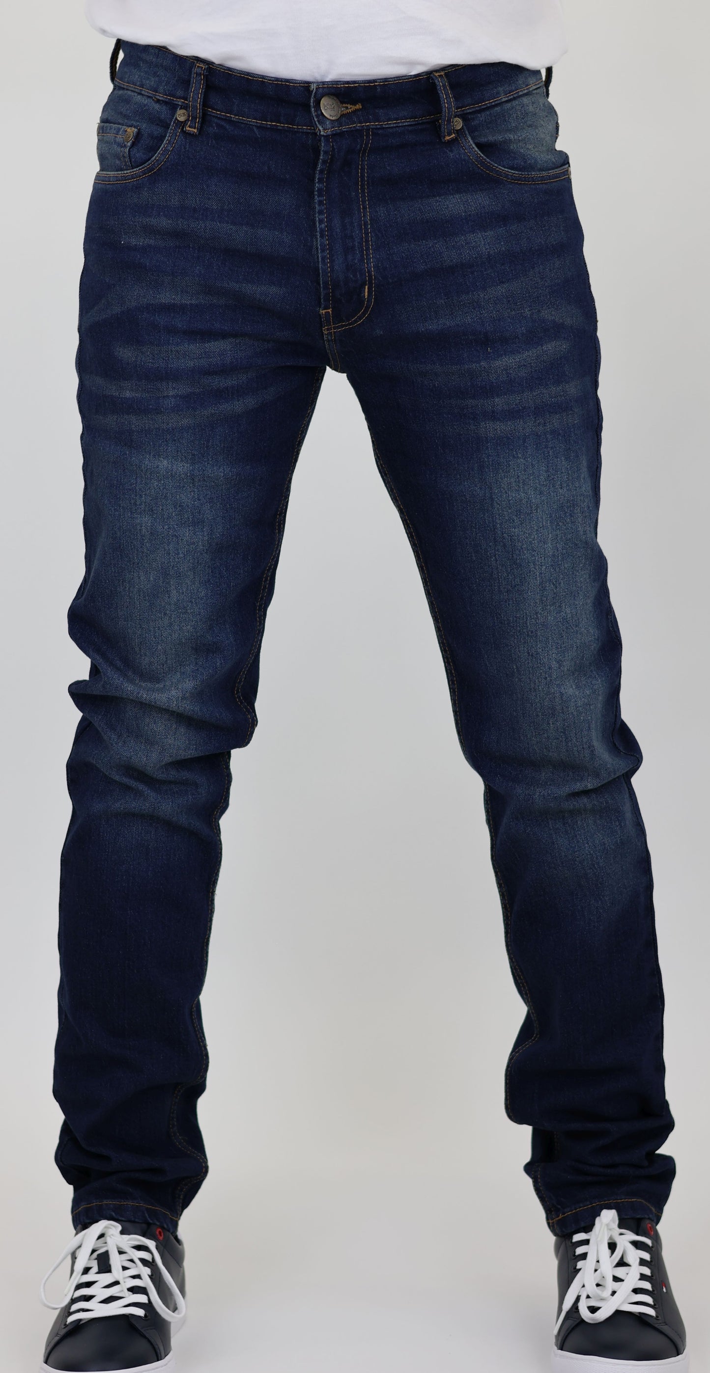 M6 Men's Straight Comfort Denim Dark Blue