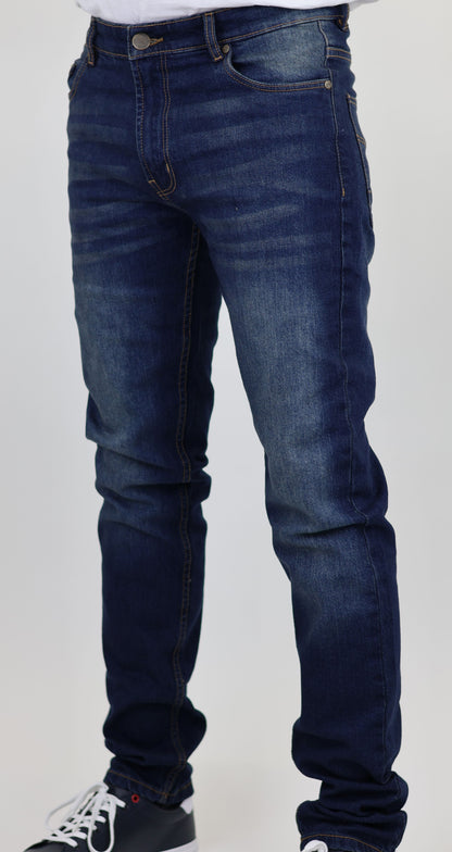 M6 Men's Straight Comfort Denim Dark Blue