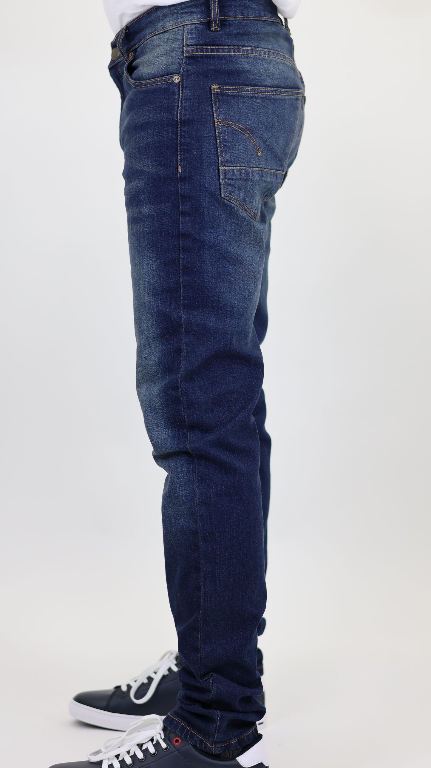 M6 Men's Straight Comfort Denim Dark Blue