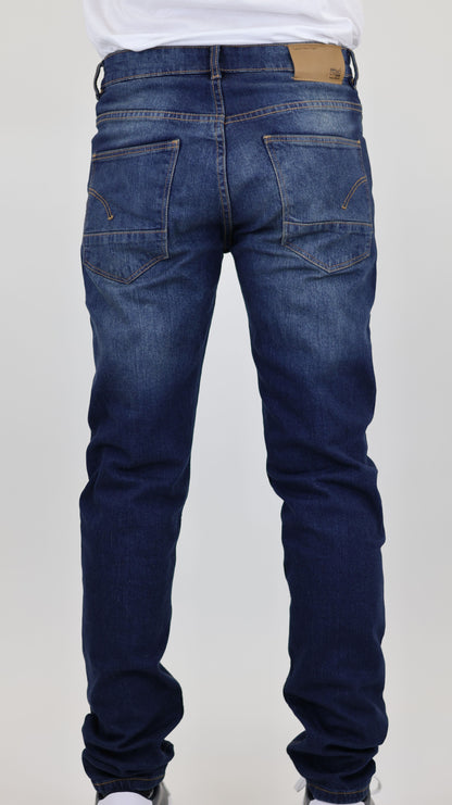 M6 Men's Straight Comfort Denim Dark Blue