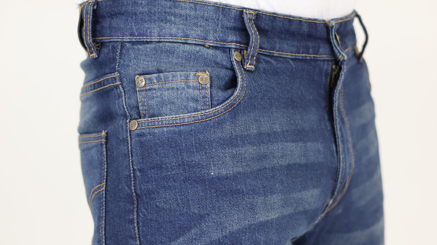 M6 Men's Straight Comfort Denim Dark Blue