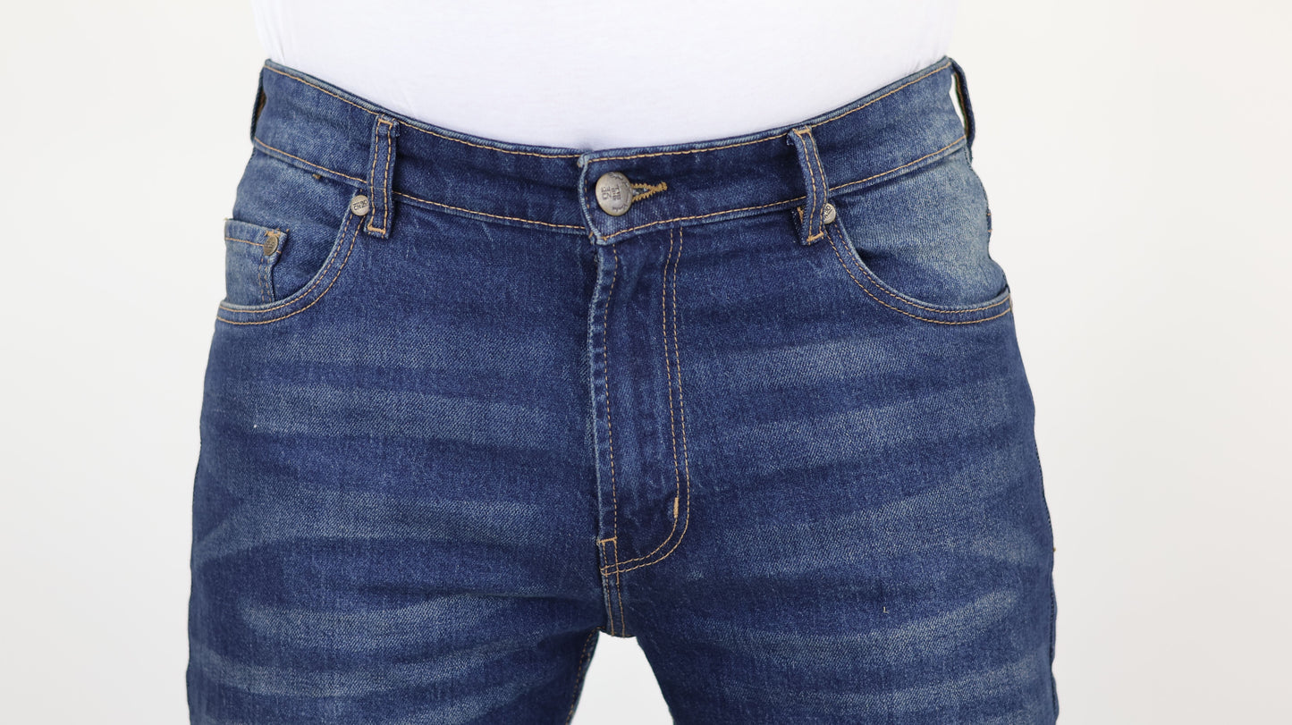 M6 Men's Straight Comfort Denim Dark Blue