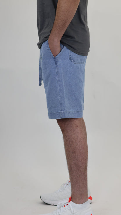 M2 Melbourne Unisex Shorts Lt Blue Stone Wash