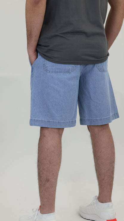 M2 Melbourne Unisex Shorts Lt Blue Stone Wash