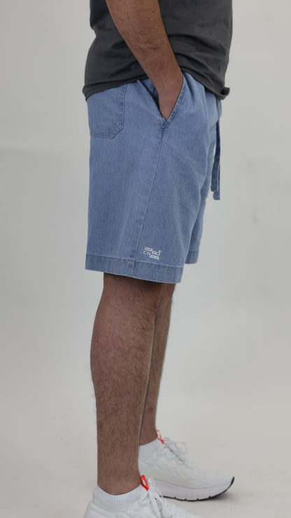 M2 Melbourne Unisex Shorts Lt Blue Stone Wash