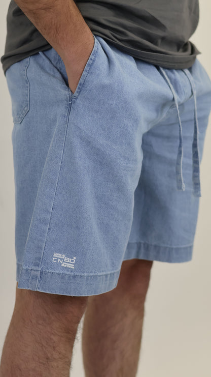 M2 Melbourne Unisex Shorts Lt Blue Stone Wash