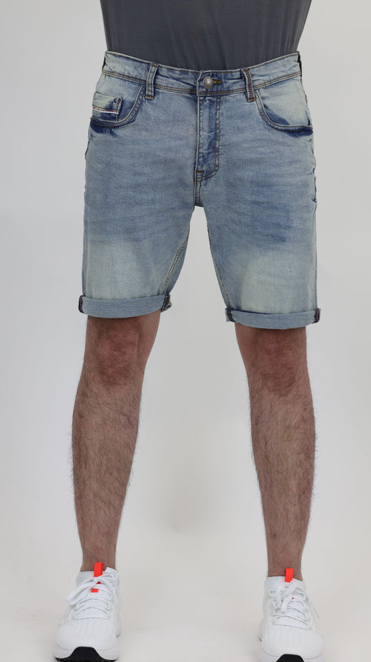 RF 767 Lt Blue Unisex Denim Short
