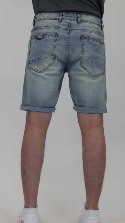 RF 767 Lt Blue Unisex Denim Short