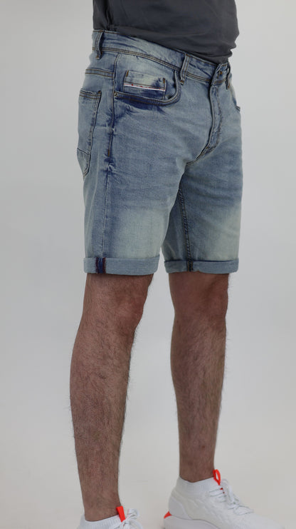 RF 767 Lt Blue Unisex Denim Short