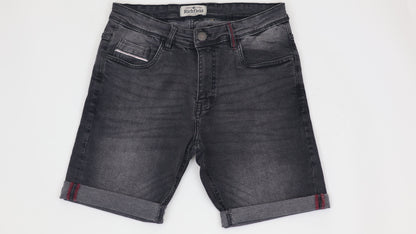 RF 767 Grey Black Unisex Denim Short