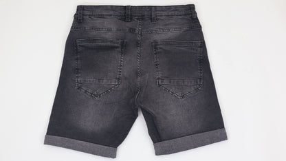 RF 767 Grey Black Unisex Denim Short