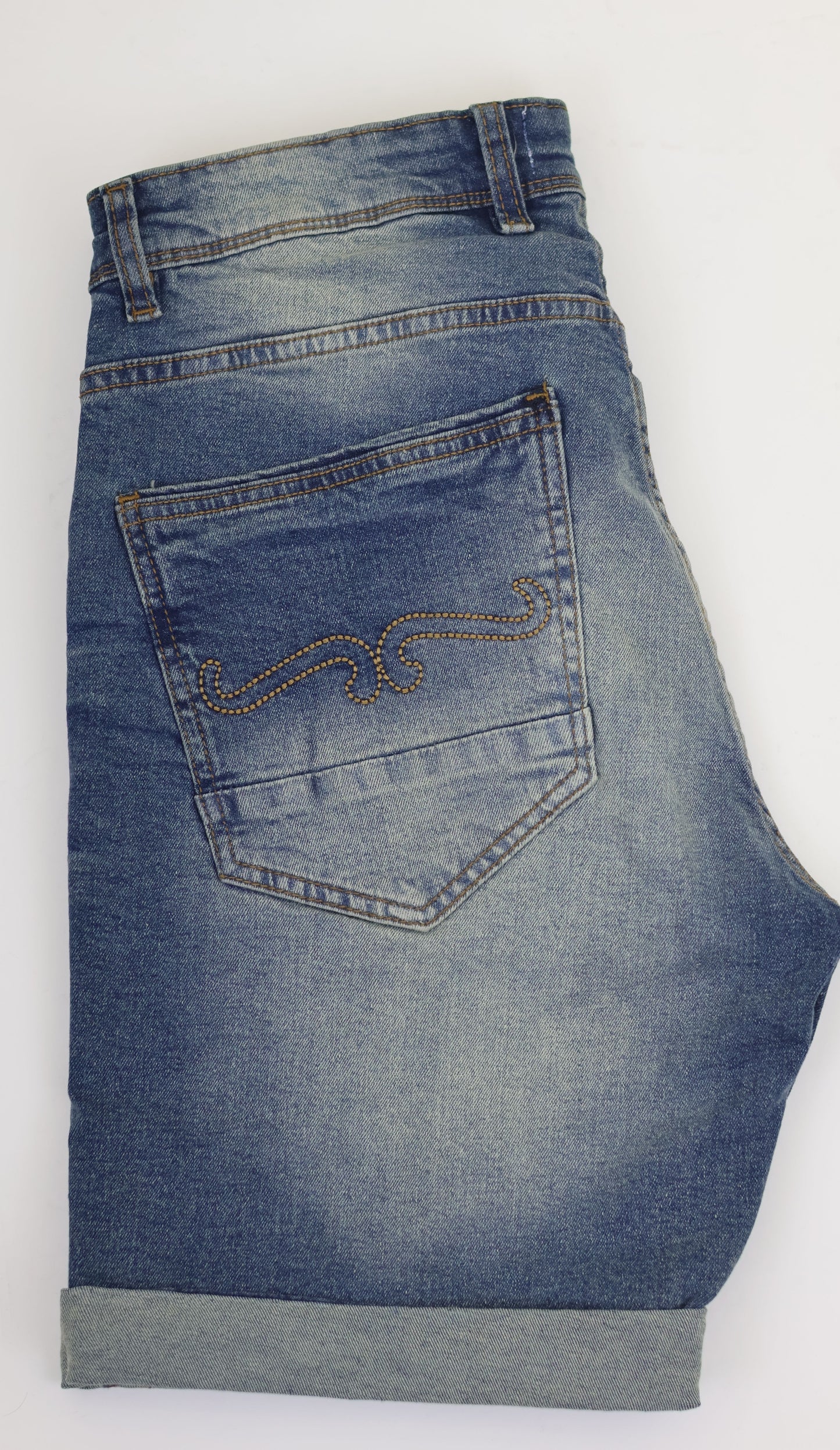 RF 767 Mid Blue Unisex Denim Short