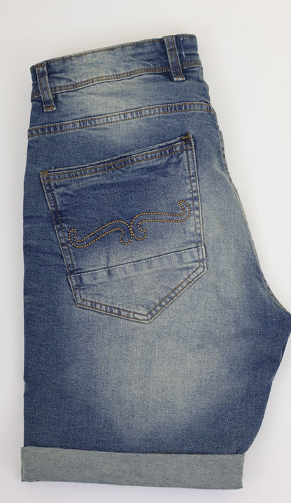 RF 767 Mid Blue Unisex Denim Short