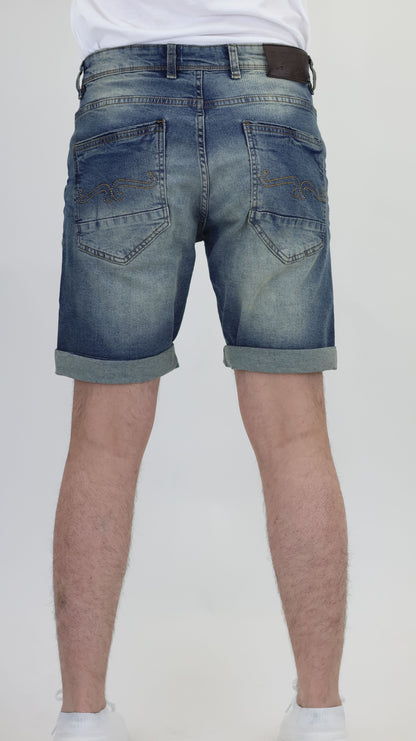 RF 767 Mid Blue Unisex Denim Short