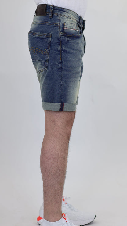 RF 767 Mid Blue Unisex Denim Short