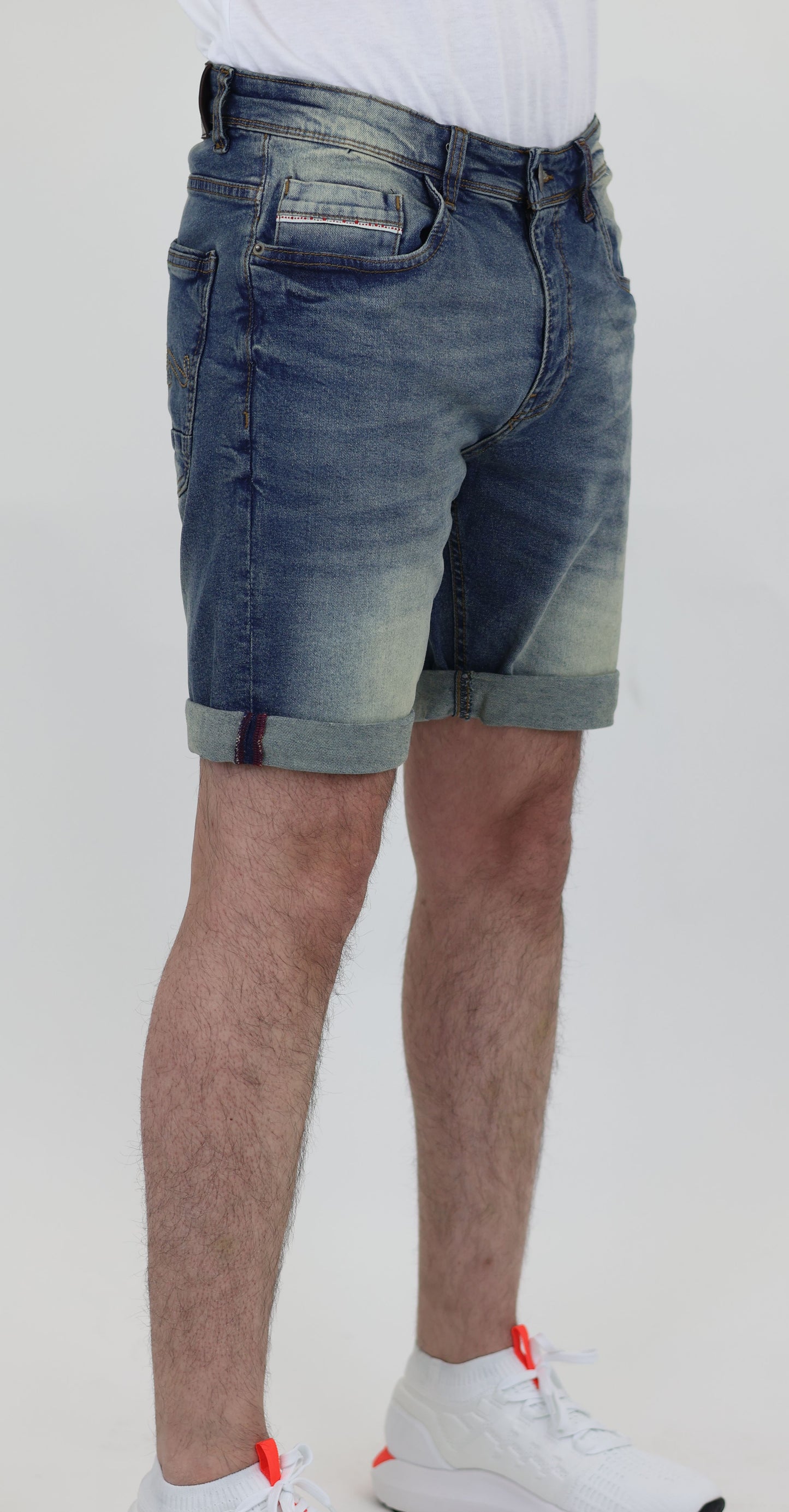 RF 767 Mid Blue Unisex Denim Short