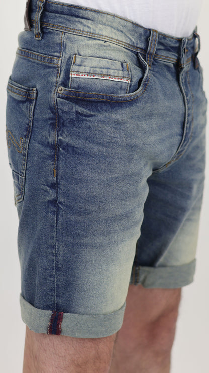 RF 767 Mid Blue Unisex Denim Short