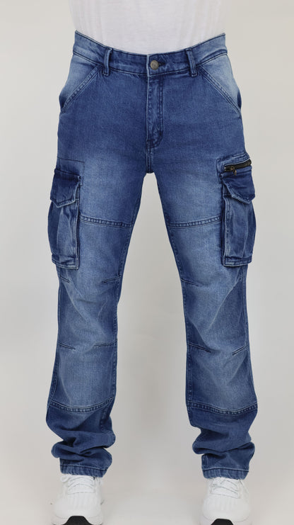M7 Melbourne Men's Baggy Cargo Rigid Denim