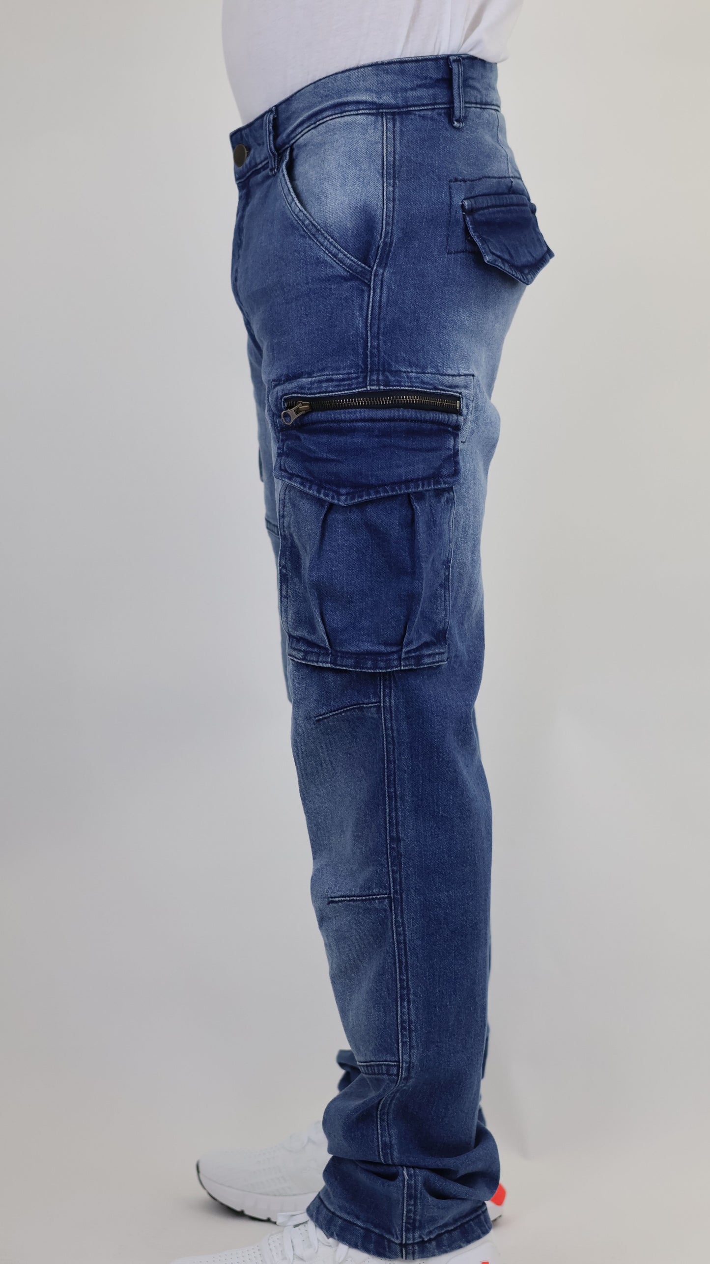 M7 Melbourne Men's Baggy Cargo Rigid Denim