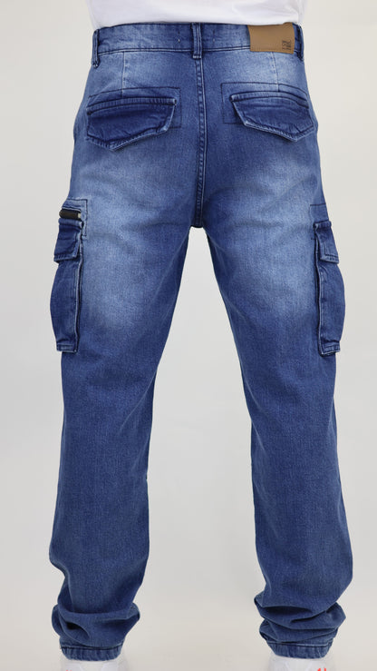 M7 Melbourne Men's Baggy Cargo Rigid Denim