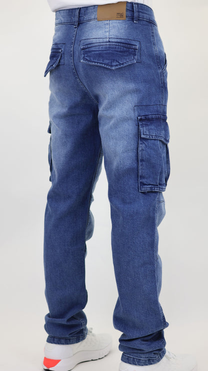 M7 Melbourne Men's Baggy Cargo Rigid Denim