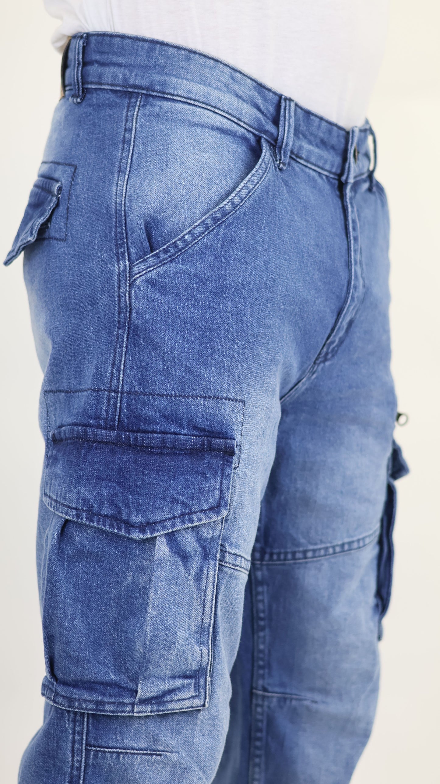 M7 Melbourne Men's Baggy Cargo Rigid Denim