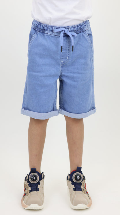 K1 Melbourne Kids Denim Shorts Lt Blue