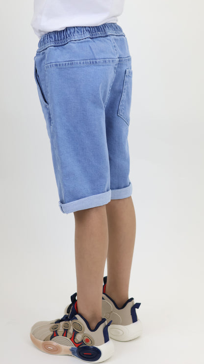 K1 Melbourne Kids Denim Shorts Lt Blue