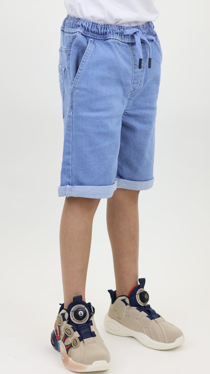 K1 Melbourne Kids Denim Shorts Lt Blue