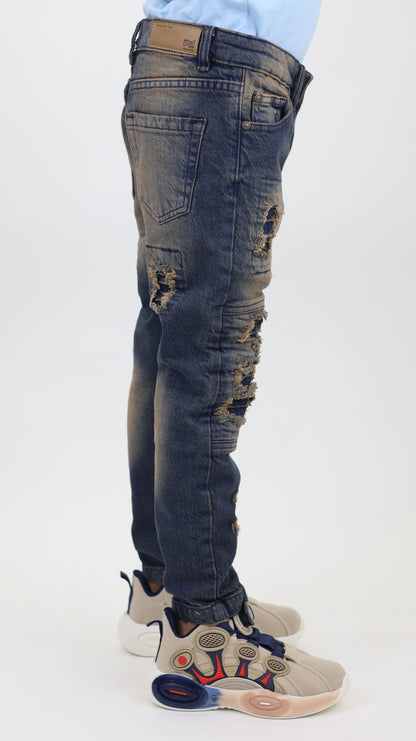 K27 Melbourne Junior Street Jeans Comfort Stretch Dirty Blue