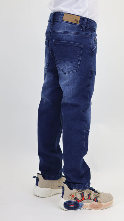 K29 Kids’ Dark Blue Cut & Sew Signature Denim Pants