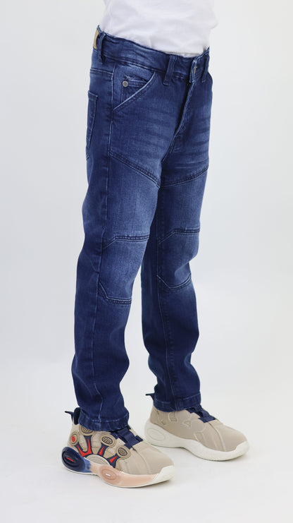 K29 Kids’ Dark Blue Cut & Sew Signature Denim Pants