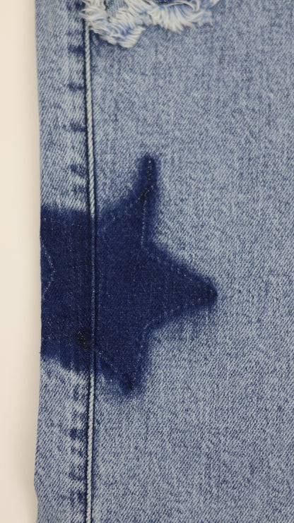 K18 Junior Girls’ Star Cut Flare Jeans LT Blue