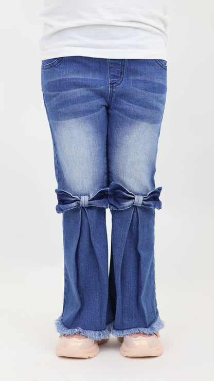 K19 Junior Girls’ Bow Boot Cut Flare Jeans