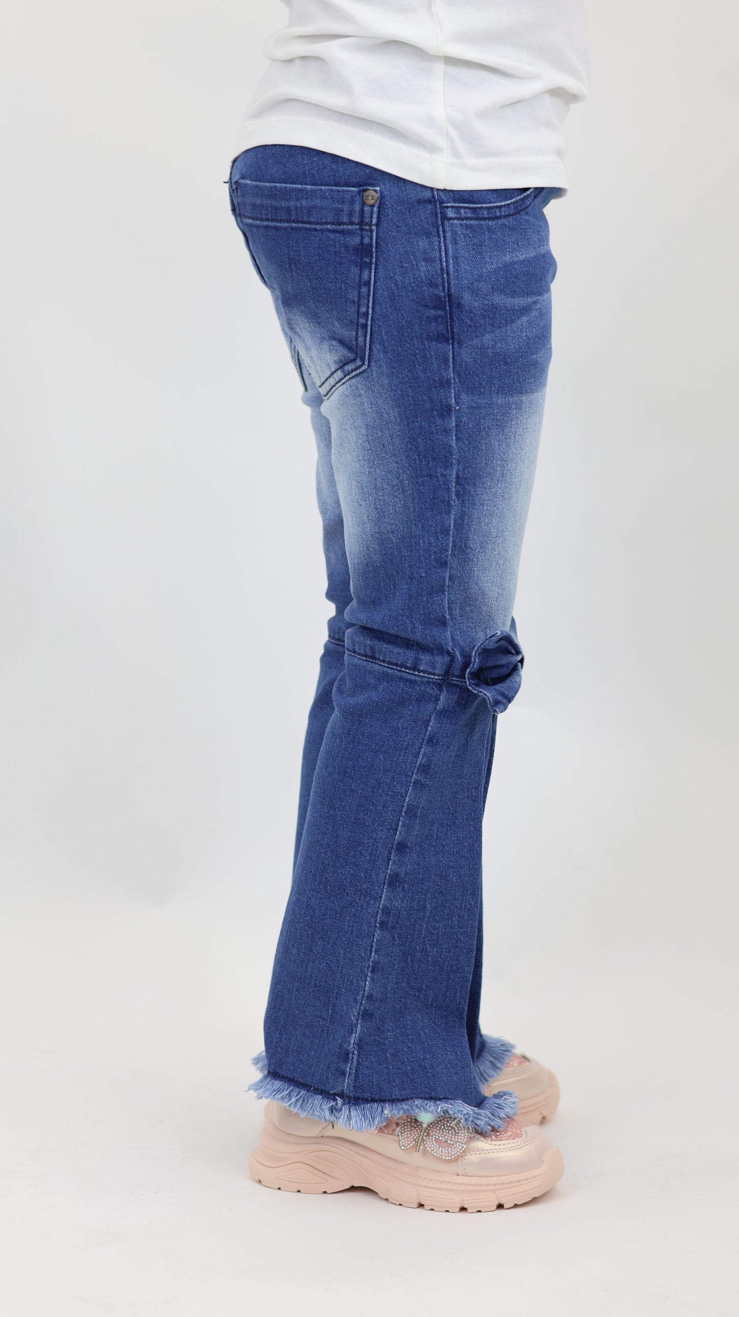 K19 Junior Girls’ Bow Boot Cut Flare Jeans