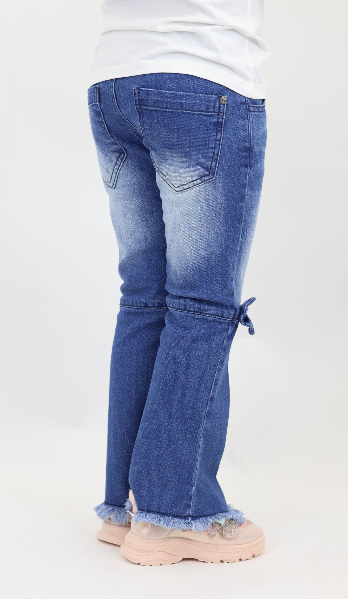 K19 Junior Girls’ Bow Boot Cut Flare Jeans