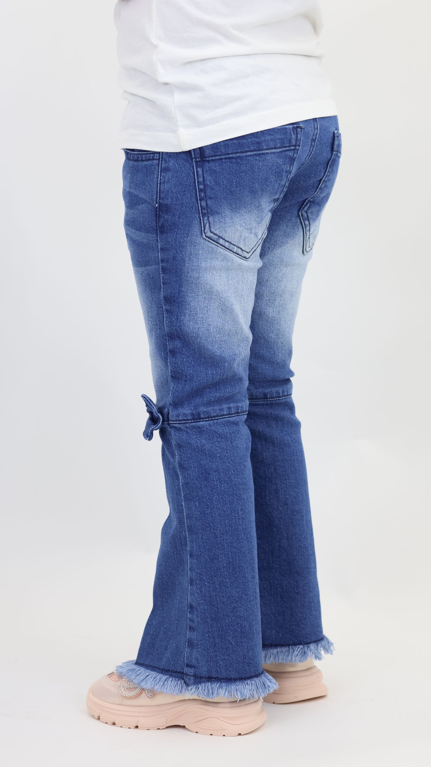 K19 Junior Girls’ Bow Boot Cut Flare Jeans