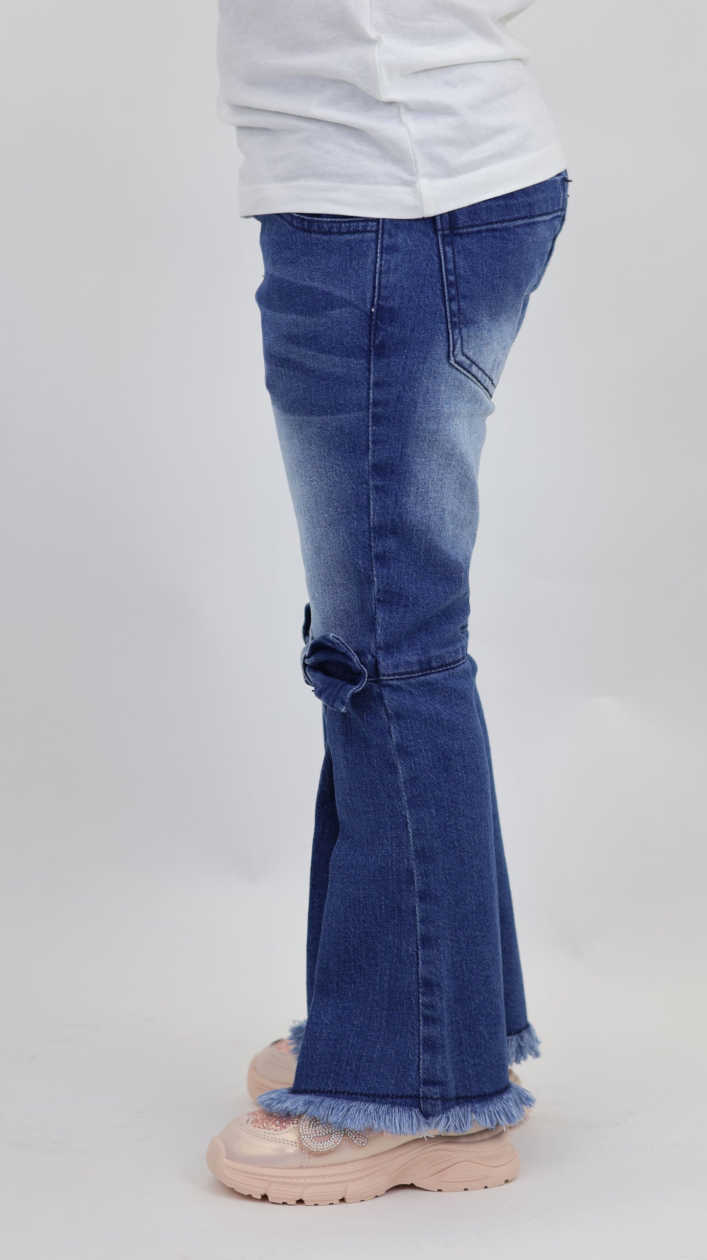 K19 Junior Girls’ Bow Boot Cut Flare Jeans