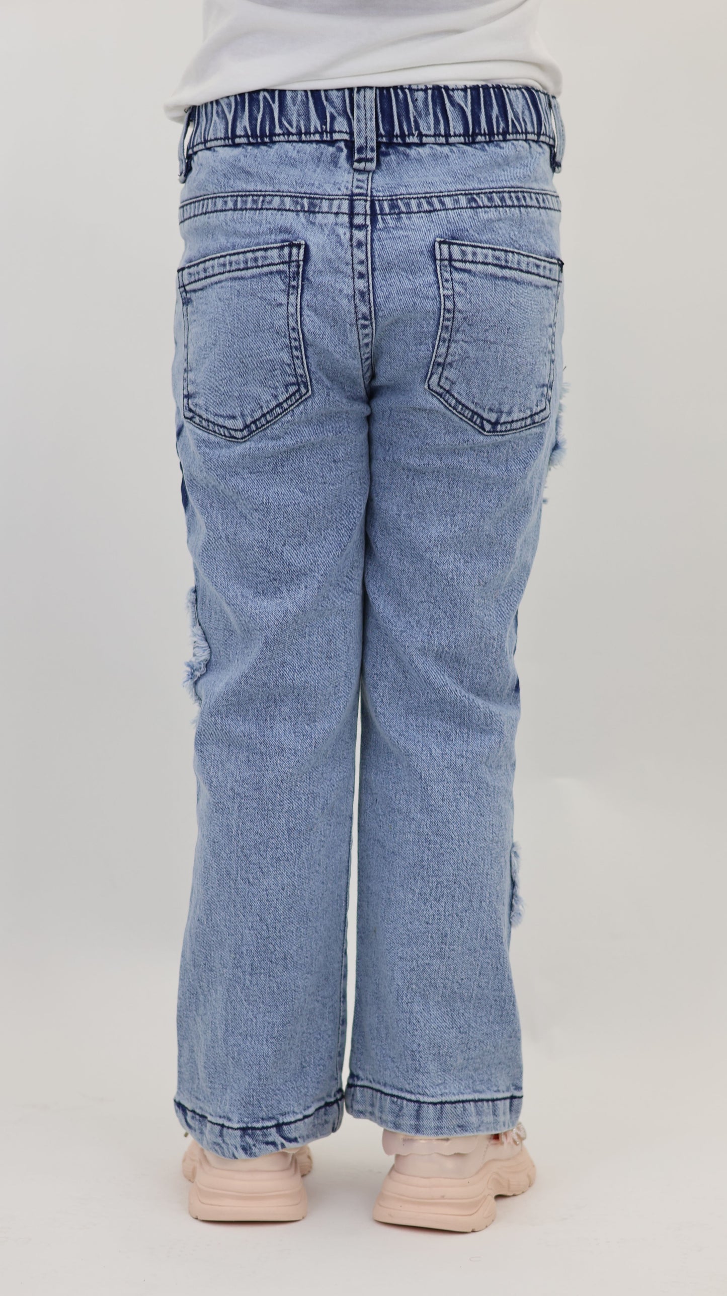 K18 Junior Girls’ Star Cut Flare Jeans LT Blue