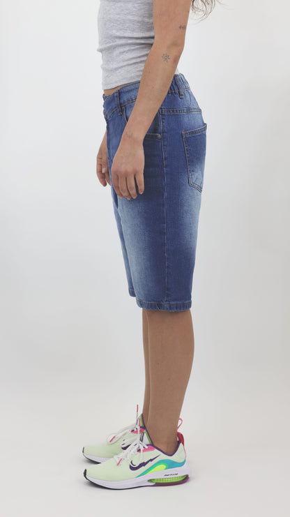 W11 Melbourne Women’s Denim Shorts Mid Blue