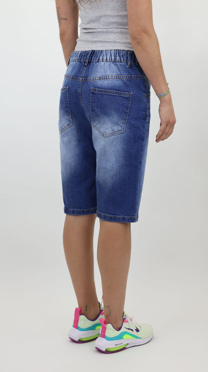 W11 Melbourne Women’s Denim Shorts Mid Blue