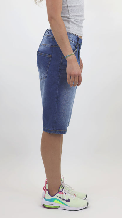 W11 Melbourne Women’s Denim Shorts Mid Blue