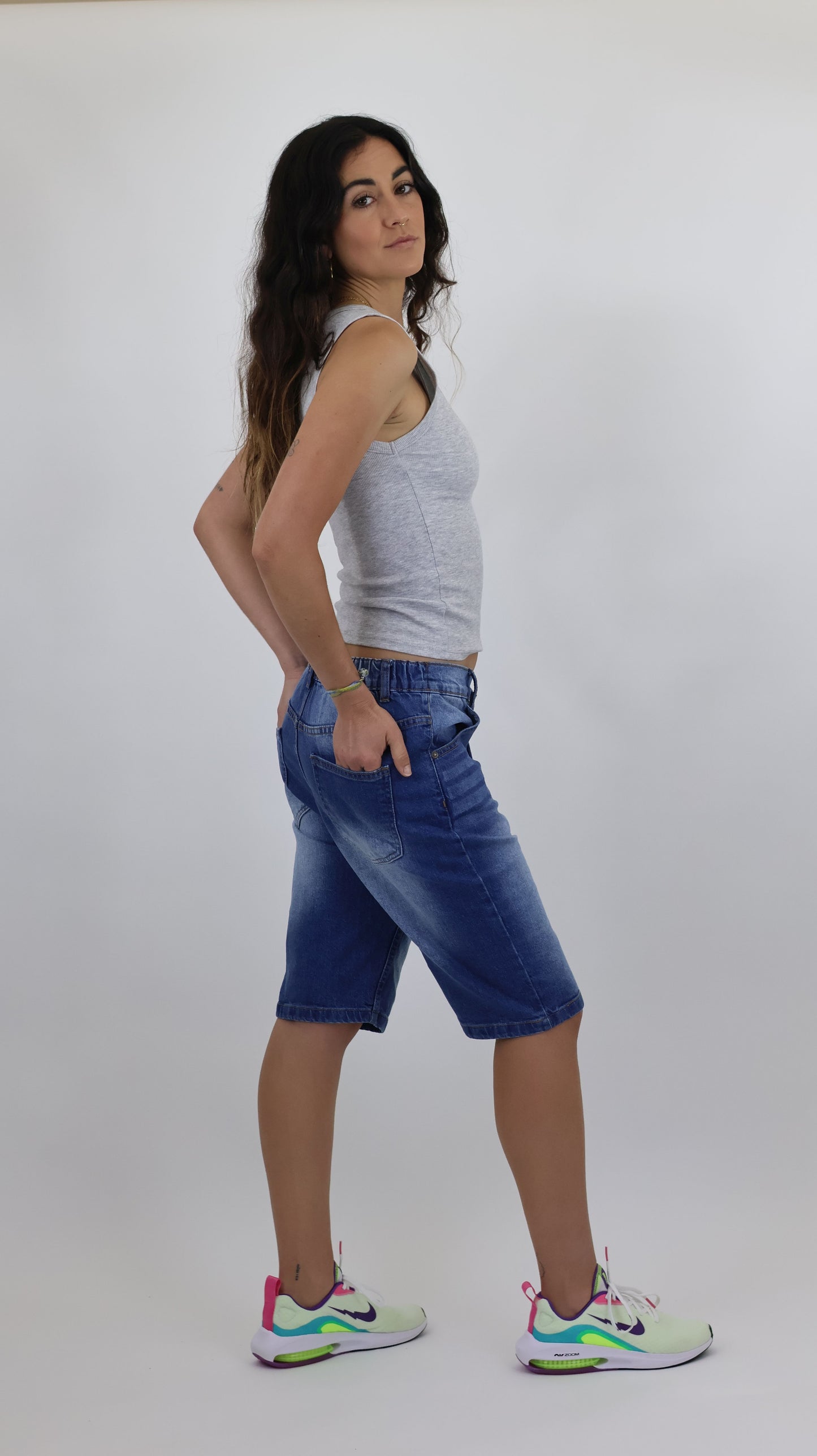 W11 Melbourne Women’s Denim Shorts Mid Blue