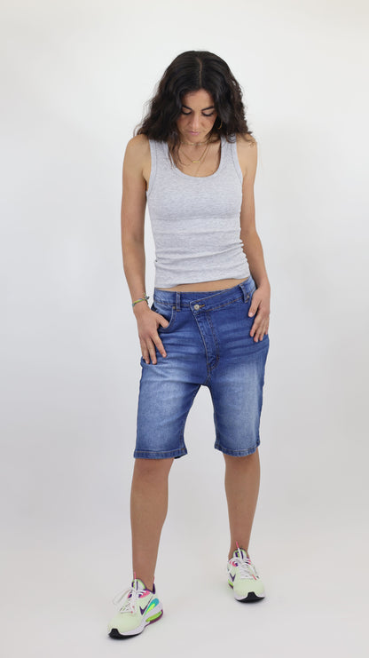 W11 Melbourne Women’s Denim Shorts Mid Blue