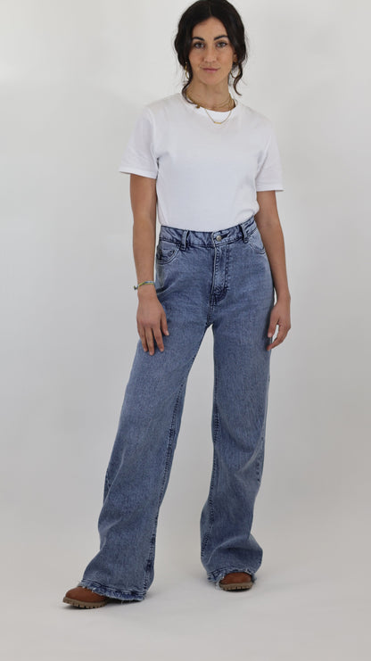 W4 Melbourne Women’s Baggy Fit Flare Jeans Bottom Fringes